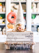 Load image into Gallery viewer, Stamped Book Stack - you complete me with donut and donut hole
