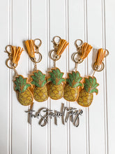 Load image into Gallery viewer, Pineapple tassel keychain - great add on!
